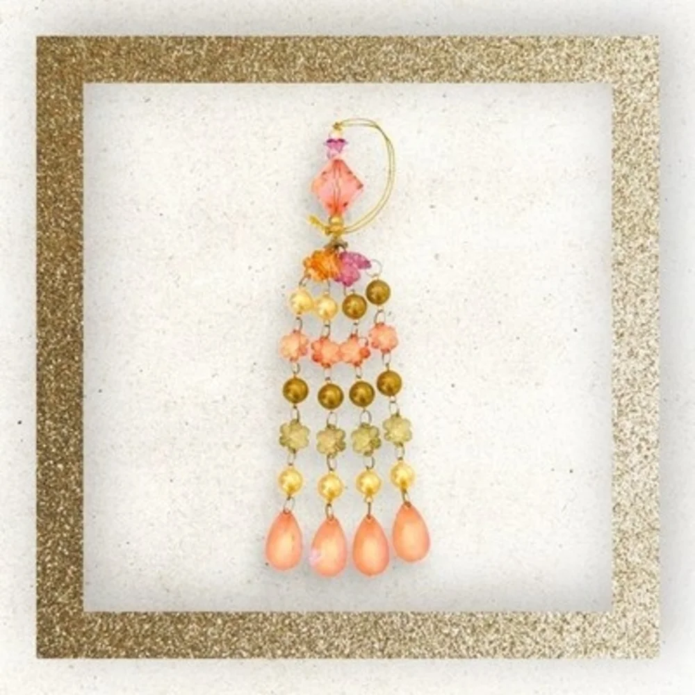 Christmas Ornament Beads Tassel Ornament Earring Teardrop Ornament Xmas Ornament